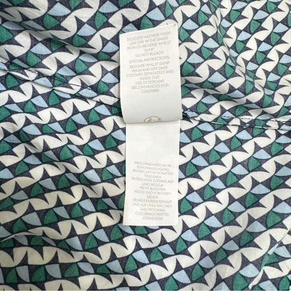 Boden Sz Us 8 Carey‎ Blouse Silk Blend Multicolor Geometric
Round Neck - Picture 7 of 8